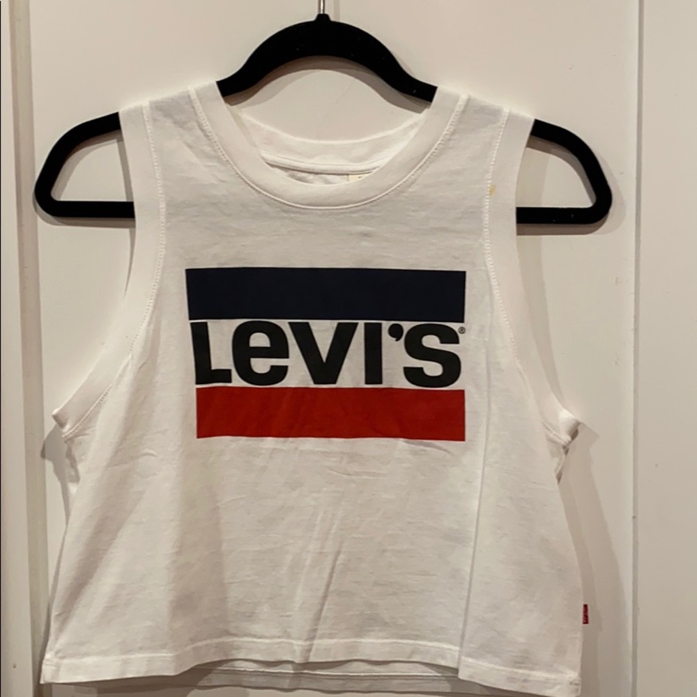 Levis Crop Tank ❤️🤍💙